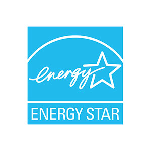 The logo of energy star in blue with white background