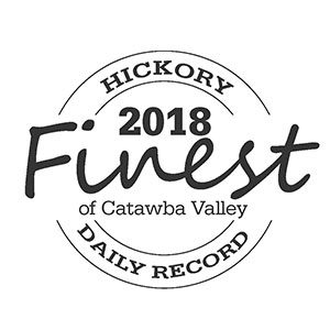 A logo of hickory 2018 finest in black with white background