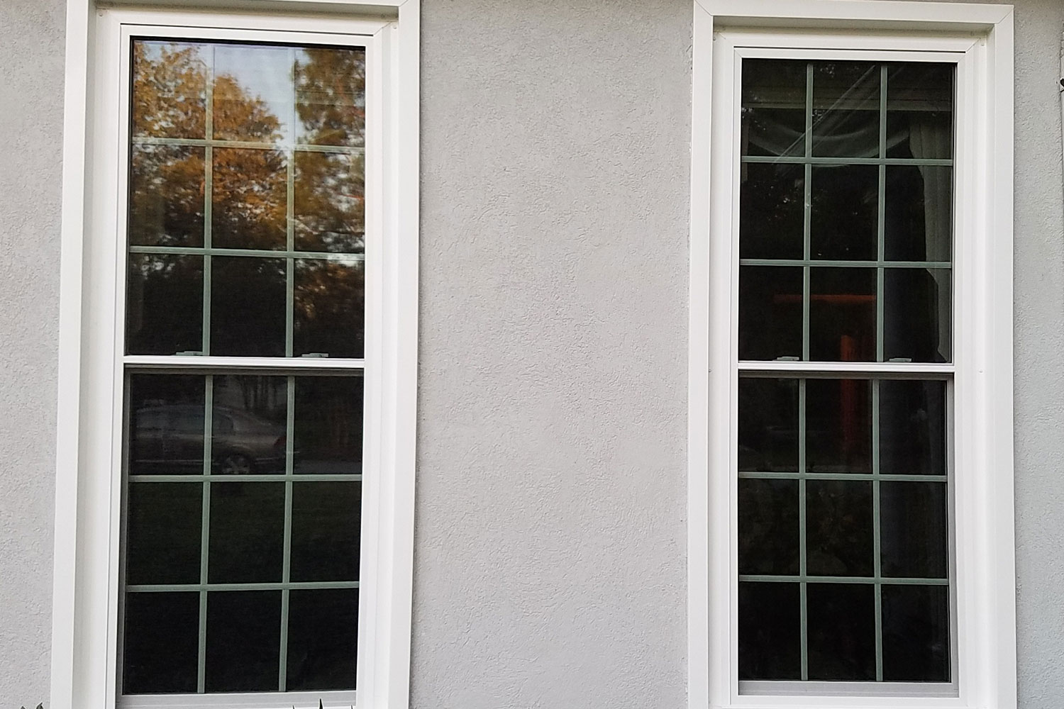Two white windows